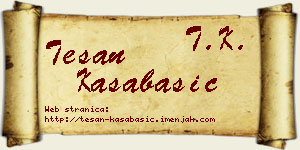 Tešan Kasabašić vizit kartica